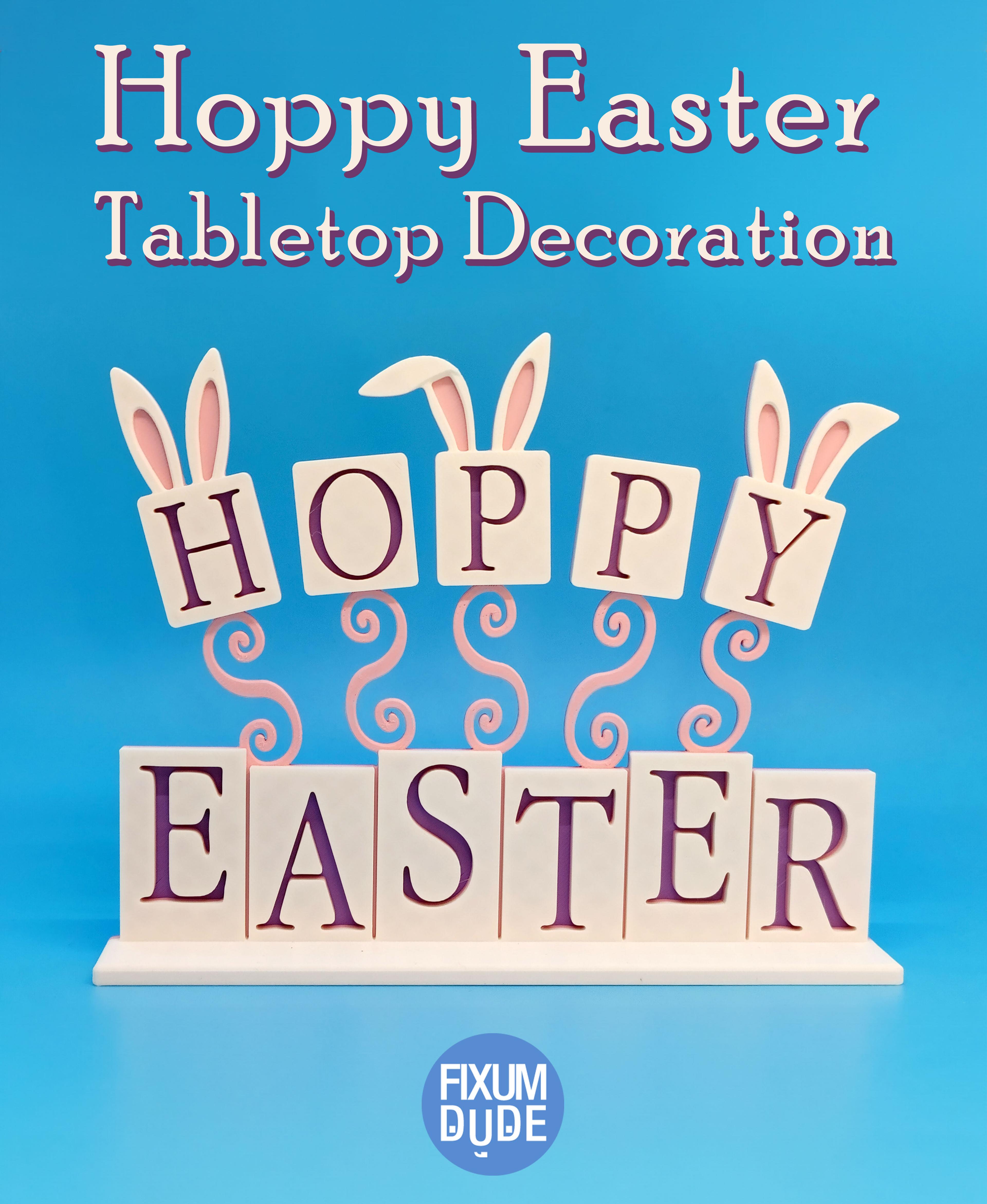 Hoppy Easter Tabletop Decoration 3d model