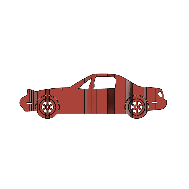 NA Miata 3D Car Flip Art Desk Display 3d model