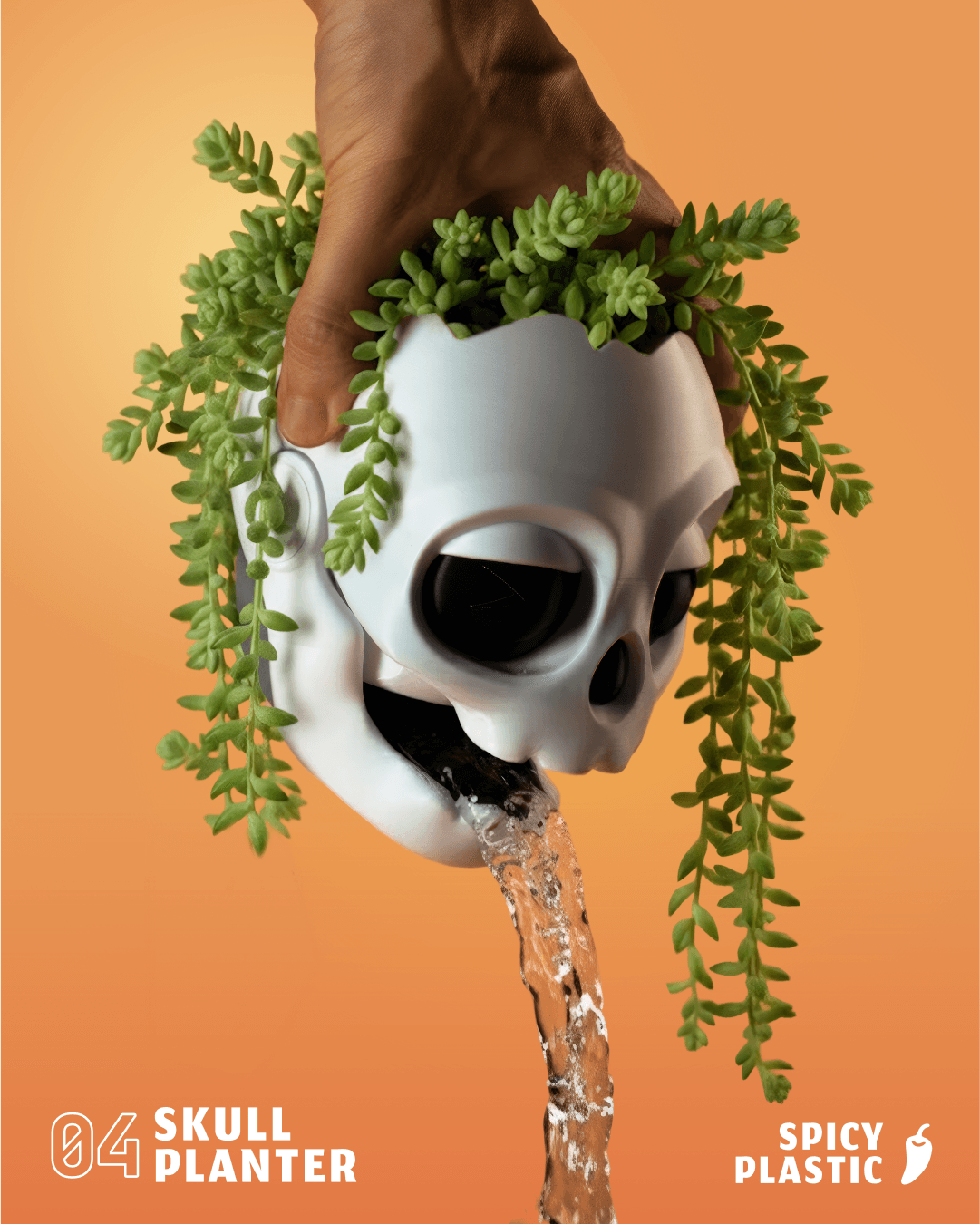 Skull planter 3d model