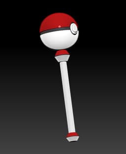 Pokeball Staff 3d model