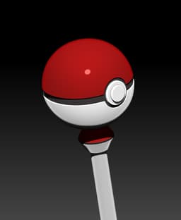 Pokeball Staff 3d model