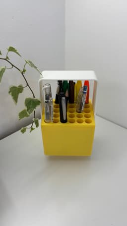 Rotating 2 Piece Desk Pens Holder and Desk Organizer – Elegant & Fast 3D Print 3d model