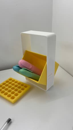 Rotating 2 Piece Desk Pens Holder and Desk Organizer – Elegant & Fast 3D Print 3d model