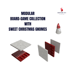 CHRISTMAS BOARD GAME COLLECTION WITH SWEET CHRISTMAS GNOMES / GAME / BOARD / TOY / CHRISTMAS FEELING 3d model