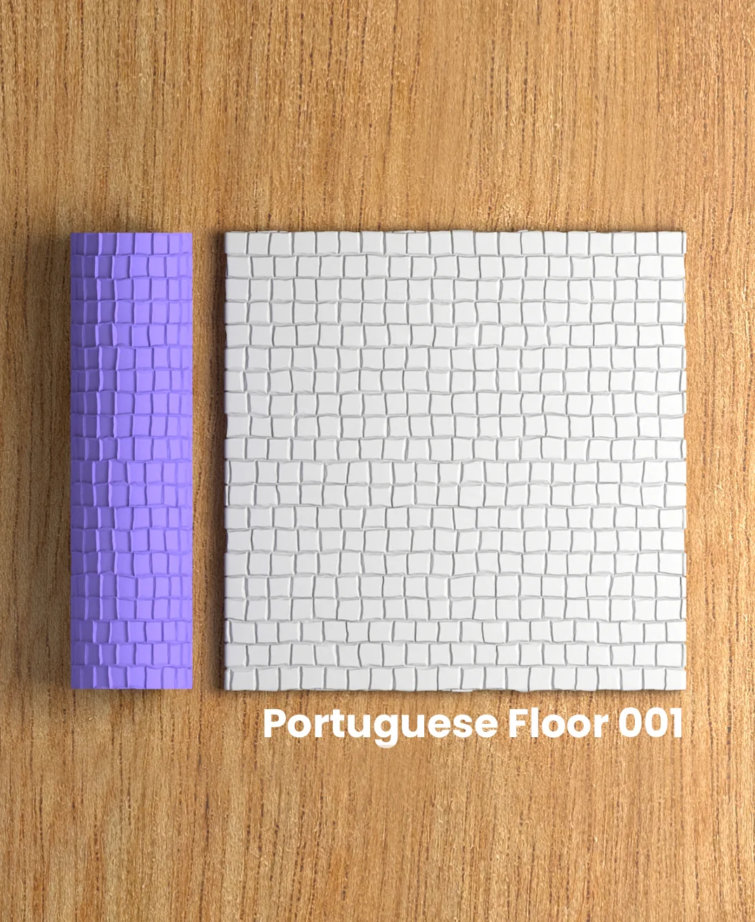 Collection Lemon | Portuguese Floor 001 | Polymer Clay Seamless Texture Roller 3d model