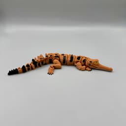 Articulated Gharial Croc| Pre-Painted + Optional 8mm Glass Eye Version 3d model