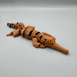 Articulated Gharial Croc| Pre-Painted + Optional 8mm Glass Eye Version 3d model