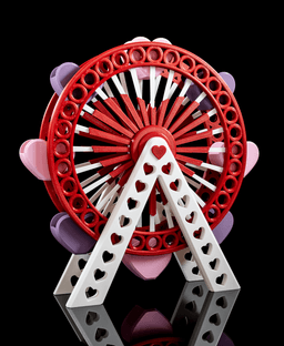 Heart Ferris Wheel - Valentine's Day Decor 3d model