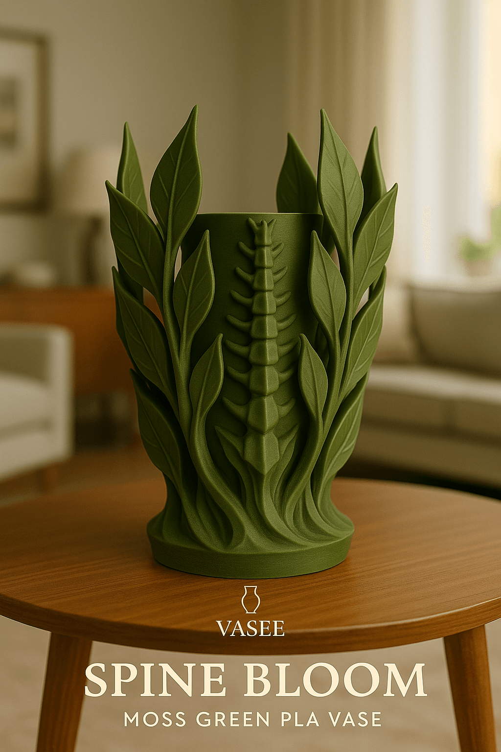 Flower-inspired vase art organizer for soft vibe 3d model