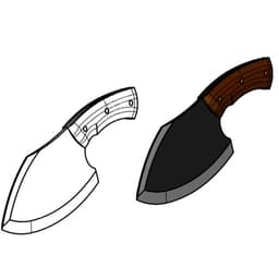 Full-tang Cleaver Knife 3d model