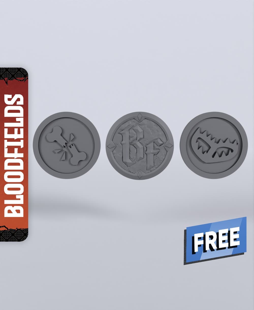 Token Set - With Free Dragon - 5e DnD Inspired for RPG and Wargamers 3d model