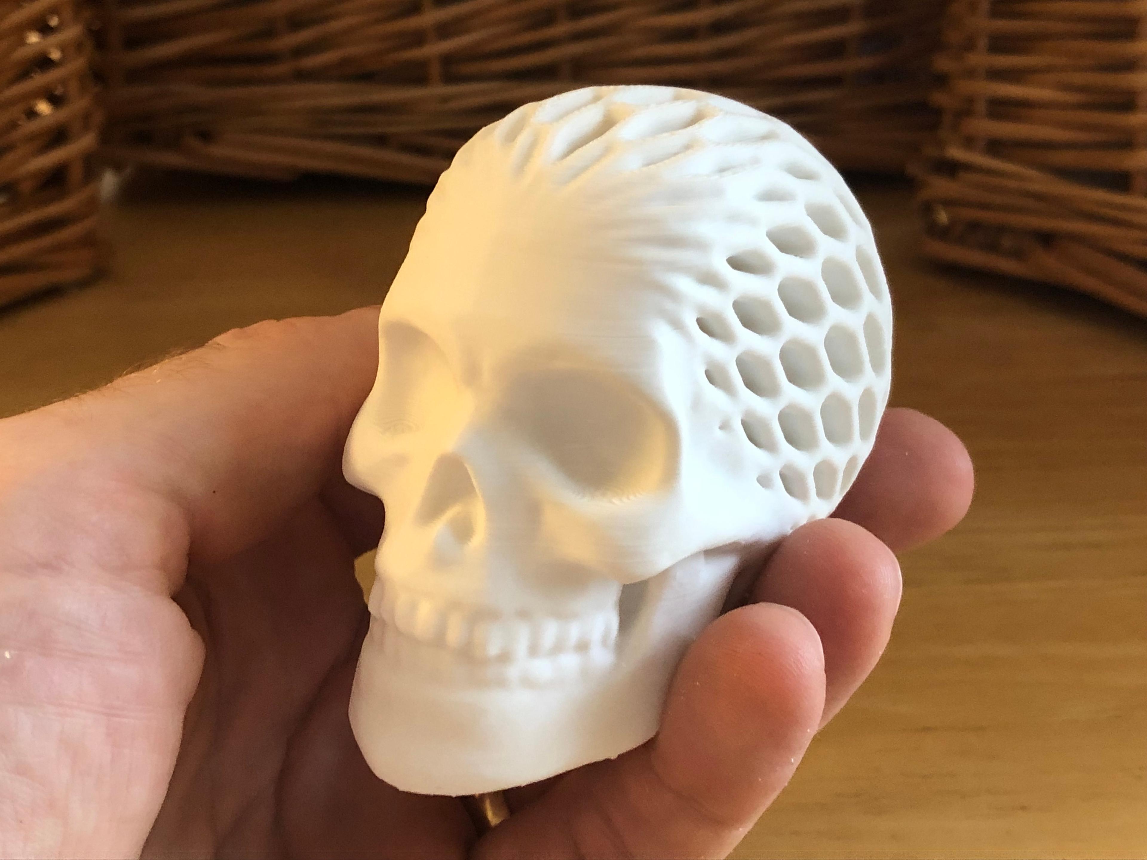 Architected Skull (Hex Honeycomb) 3d model