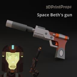 Space Beth gun from Rick and Morty 3d model