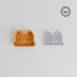 Building Shape Cutter & Stamp Set, Cookie & Fondant Tool, Includes 3 Sizes, Versatile Skyscraper, Hotel, Mansion Designs PRODUCT_5459 3d model