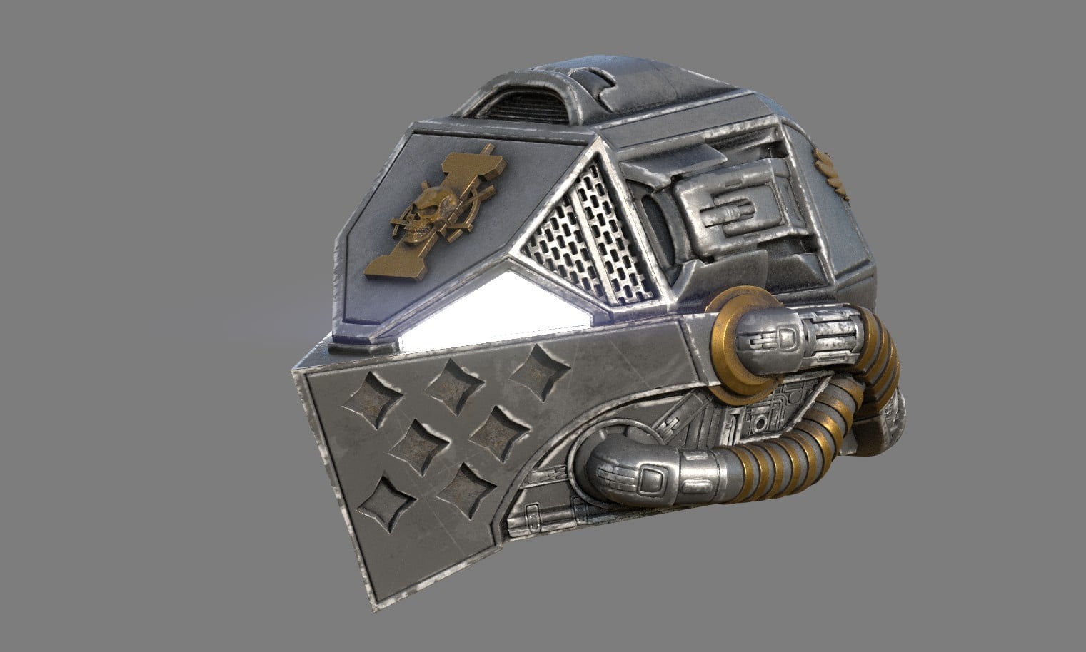 Gray Knight Helmet 3d model