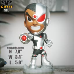 Cyborg Chibi STL for 3D Printing ChibiSTL 3DXM 3d model