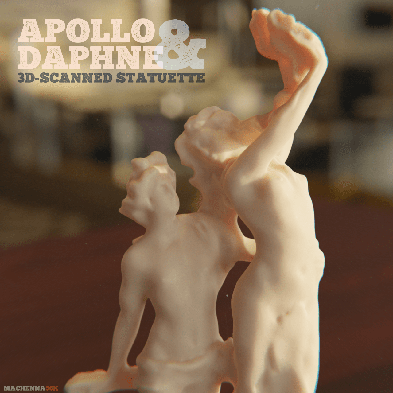 Apollo & Daphne | 3D-Scanned Statuette 3d model