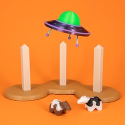 UFO of BABYLON Puzzle 3d model