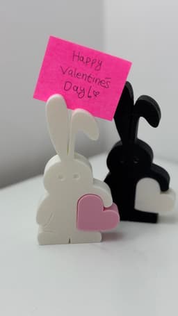 Valentine's Day Bunny Holding Heart - 3D Printable Gift 3d model