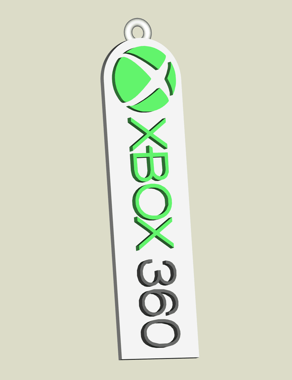 XBox 360 earring, key chain, dogtag, jewlery 3d model