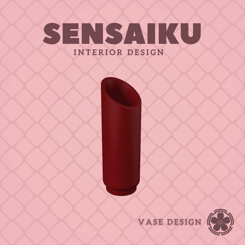 58. Cylinder Cut - V2 Custom Vase Design - Ikebana Home Decoration 3d model