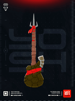 Red Turtle Guitar 3D Printer STL 3d model