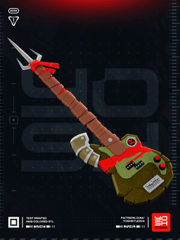 Red Turtle Guitar 3D Printer STL 3d model