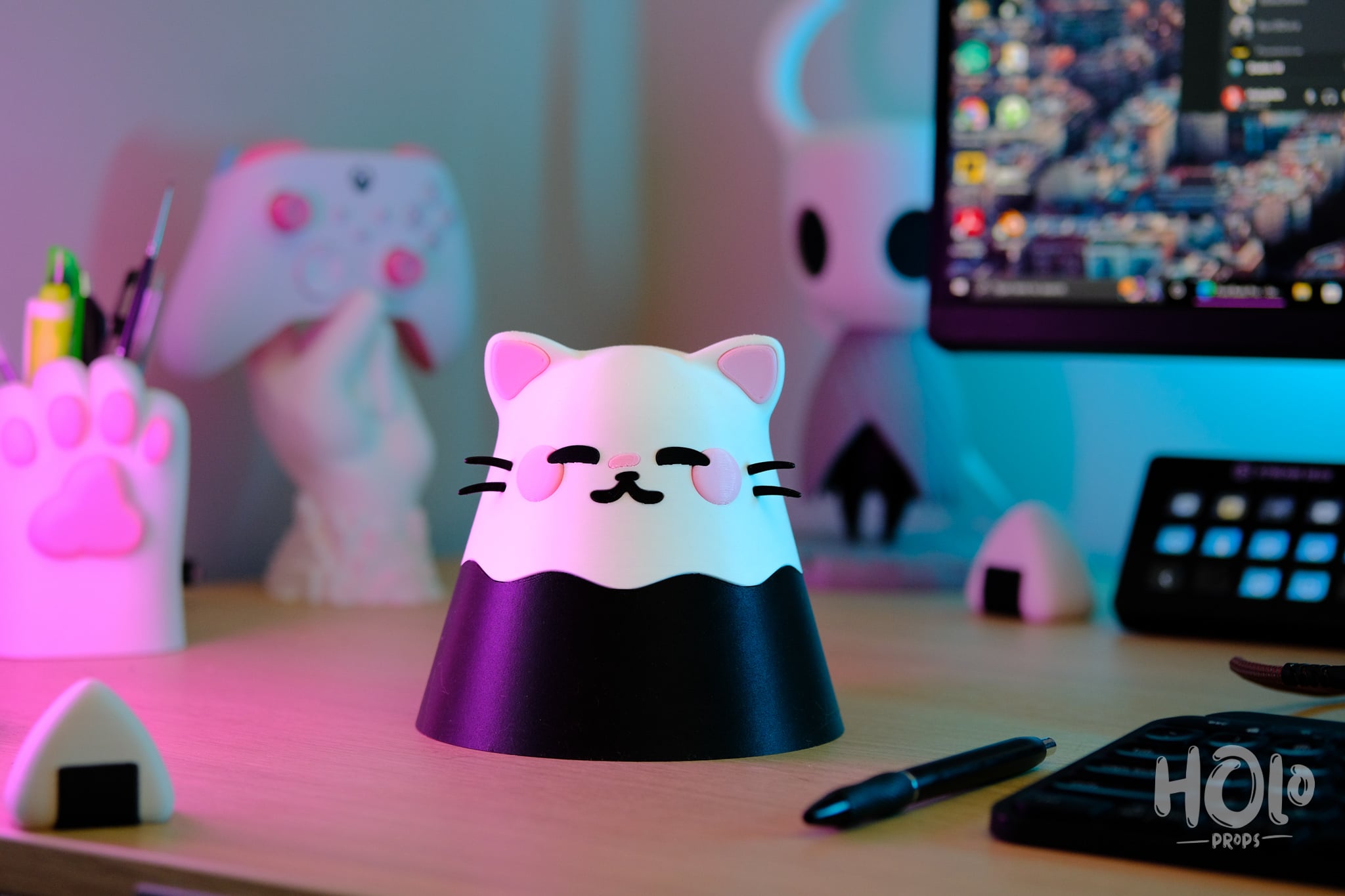 Kawaii Cat Loot Box - No support 3d model