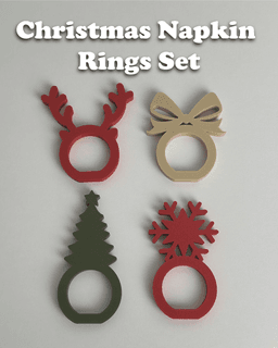Christmas Napkin Rings Set 3d model