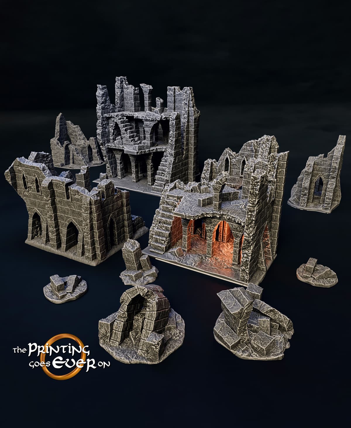 Medieval Ruins Set 3d model