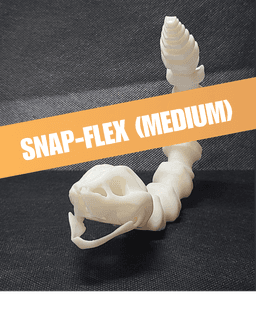 Sleek-Eyed Bone Snake (Medium Tightness) - Articulated Snap-Flex Fidget 3d model