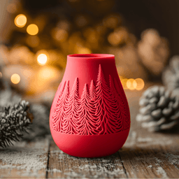 Snowlit Vase for Cute Christmas Home Decor 3d model