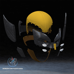 Wolverine Brown Suit Helmet 3D Printer STL file 3d model