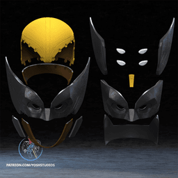 Wolverine Brown Suit Helmet 3D Printer STL file 3d model