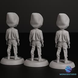 Squid Game Guard – 3D STL Model Set with Base (Circle, Square, Triangle) 3d model