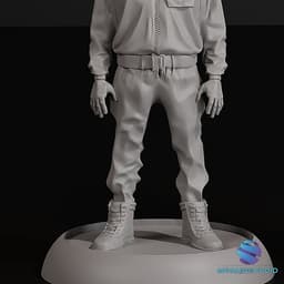 Squid Game Guard – 3D STL Model Set with Base (Circle, Square, Triangle) 3d model