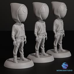 Squid Game Guard – 3D STL Model Set with Base (Circle, Square, Triangle) 3d model