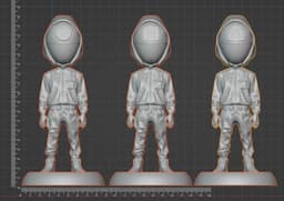 Squid Game Guard – 3D STL Model Set with Base (Circle, Square, Triangle) 3d model