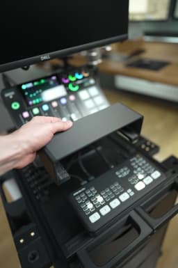 Audio / Video Filming Cart - Blackmagic Atem Mini Pro - Cables Magnetic Cover 3d model