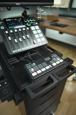 Audio / Video Filming Cart - Blackmagic Atem Mini Pro - Cables Magnetic Cover 3d model