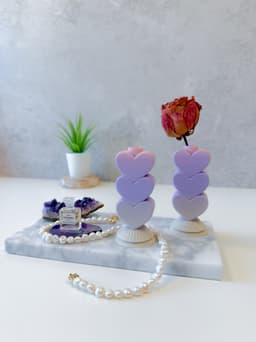 Triple love decor vase 3d model