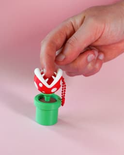 Piranha Plant Fidget Clicker Keychain 3d model