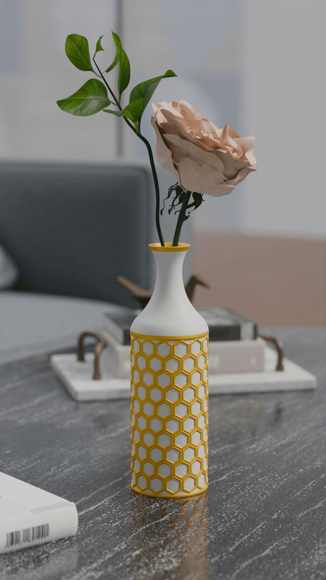 Vase Hexagonal Pattern 3d model
