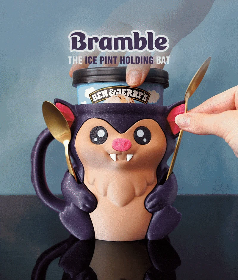 Bramble , the Bat Ice Pint Holder 3d model