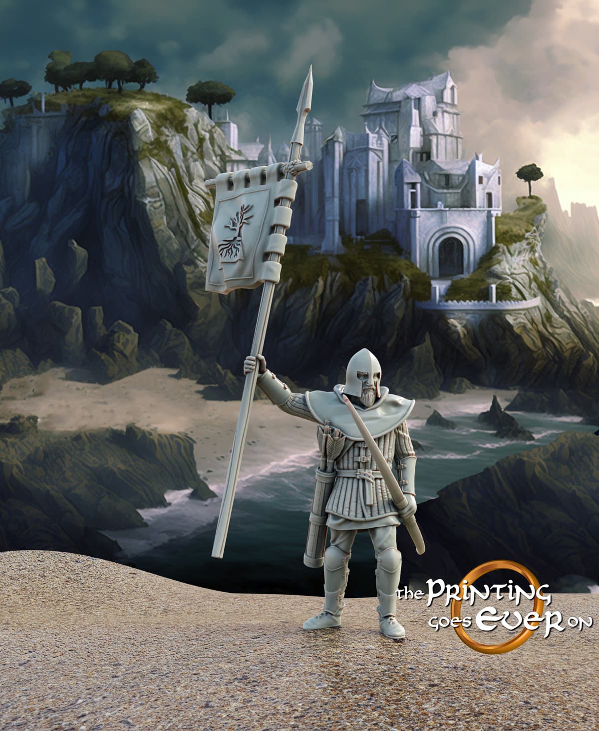 Vale Archer - Banner Bearer 3d model