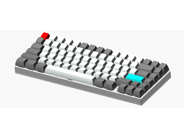 keebcu - andimoto7583 - 75% mechanical keyboard 3d model