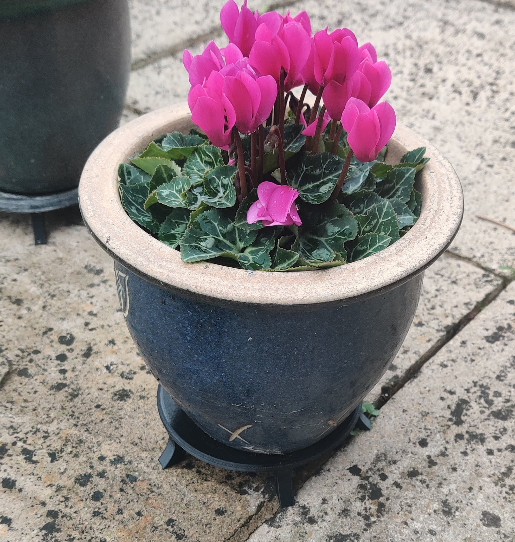 Garden plant pot stand (no supports) 3d model