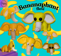 Bananaphant Flexi-- part banana, part elephant, all adorable! 3d model