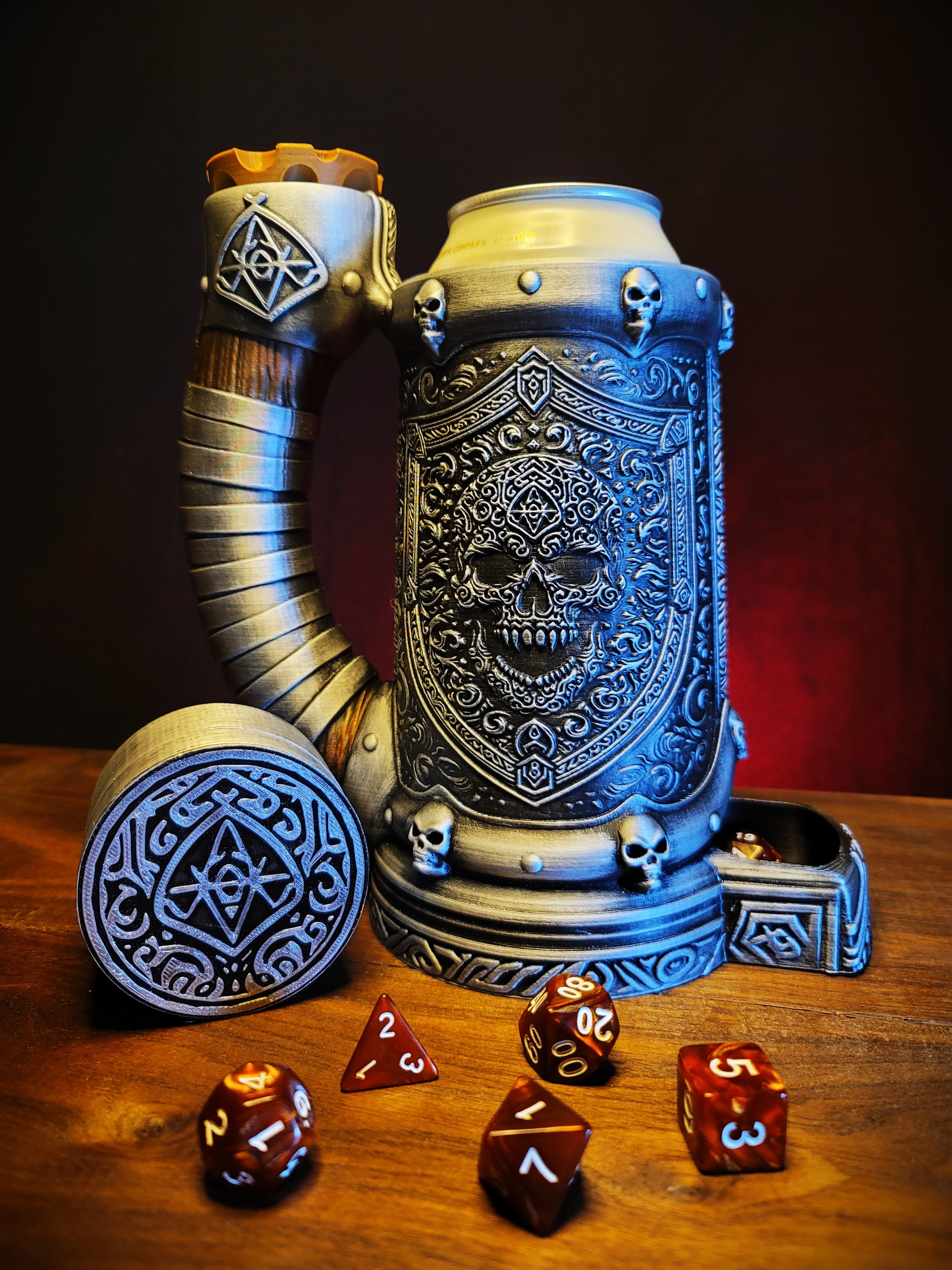 12zo Vampiric Resistance Can Cozy Dice Tower. 3d model