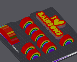 Rainbow Clicker Fidget- No AMS needed!! 3d model